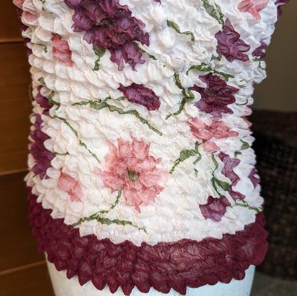 Vintage Magic Popcorn CRINKLE BUBBLE Travel Top OS 1990's - Picture 8 of 11